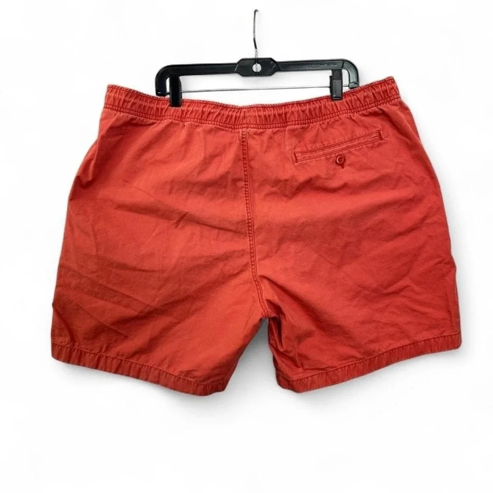 L.L. Bean Cotton Shorts Men's XXL Classic Fit Salmon Drawstring Dad Coastal